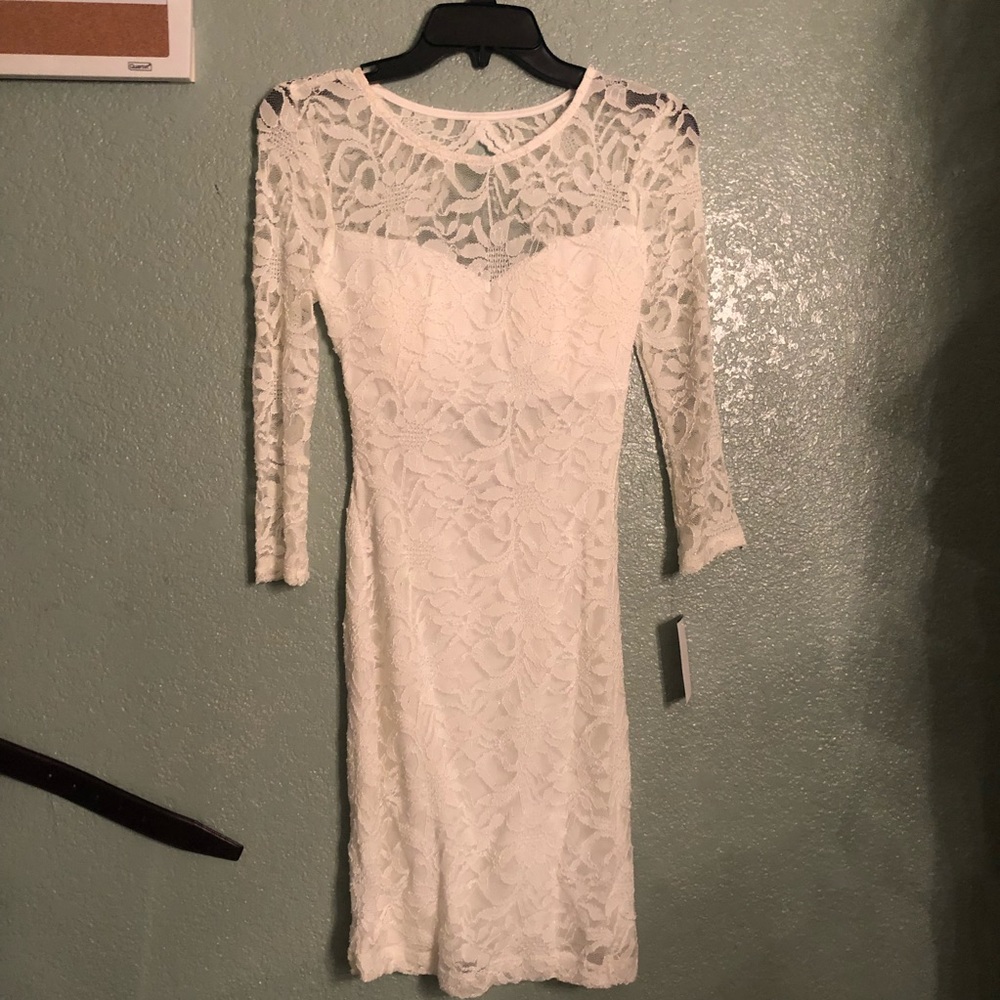 White mesh dress